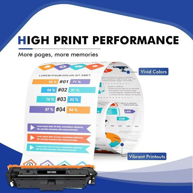 Alt view image 4 of 7 - Ennovor 210X Toner Cartridges Replacement for HP 210X 210A 210 Toner Cartridges 4 Pack High Yield for HP Color Pro MFP 4301fdw 4301fdn Pro 4201dw 4201dn Printer W2100X W2100A Ink (with Chip)