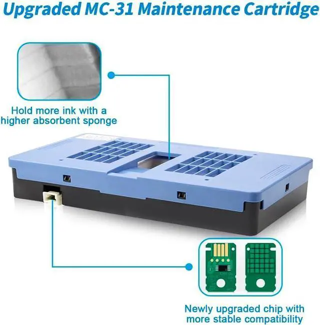 Alt view image 3 of 4 - Ennovor MC-31 Maintenance Cartridge Replacement for Canon Imageprograf TM-200 TM-205 TM-300 TM-305 TM-5200 TM-5205 TM-5300 TM-5305 Ta-20 Ta-30 Printers