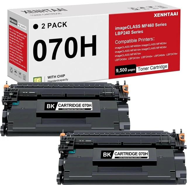 Main image of 070H Toner Cartridge 2 Pack Compatible for Canon 070H 070 Toner Cartridge crg-070h Work for ImageCLASS MF461dw MF462dw MF465dw LBP243dw LBP266dw LBP247dw Printers (9500 Pages,Black)