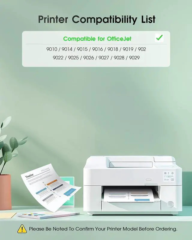 Alt view image 2 of 6 - Ennovor 962XL 962 XL Ink Cartridges Combo Pack for 962 962 XL Ink Cartridges for HP OfficeJet Pro 9010 9012 9015 9018 9019 9020 9025 Printer (1BK/1C/1M/1Y, 4 Pack)