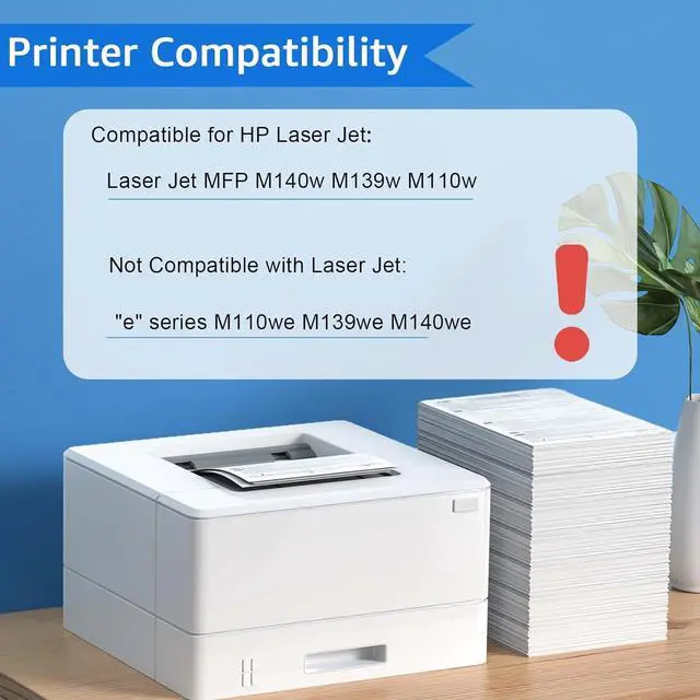 Alt view image 2 of 7 - Ennovor W1410a Compatible for HP 141A Toner Cartridge Black for Laserjet Pro M110w MFP M140w M139w(2 Pack NOT USE with M139we, M140we, M110we)