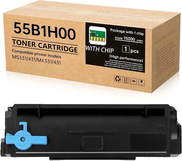 Main image of Ennovor 55B1H00 High Yield Toner Cartridge with Chip 15,000 Page-Yield Compatible with Lexmark 55B1H00 55B1000 Work for MS331 MS431 MX331 MX431 Laser Printer(Black)