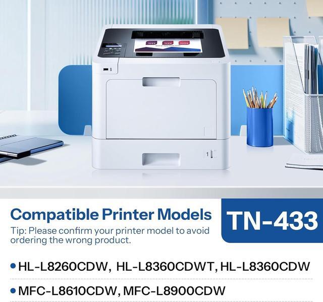 Alt view image 2 of 7 - Ennovor TN433BK TN433 High Yield Black Toner Cartridge Replacement for Brother TN-433 TN-433BK MFC-L8900Cdw HL-L8360Cdw HL-L8260Cdw Printer, TN4332PK