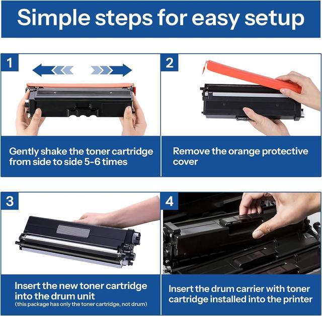 Alt view image 6 of 7 - Ennovor TN433BK TN433 High Yield Black Toner Cartridge Replacement for Brother TN-433 TN-433BK MFC-L8900Cdw HL-L8360Cdw HL-L8260Cdw Printer, TN4332PK