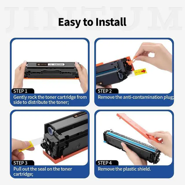 Alt view image 6 of 6 - Ennovor JINTUM 218A Toner Cartridge Replacement for HP 218A 218X Toner for Color Pro 3201dw; Color Pro MFP 3301cdw 3301fdw 3301sdw Printers (with Chip)