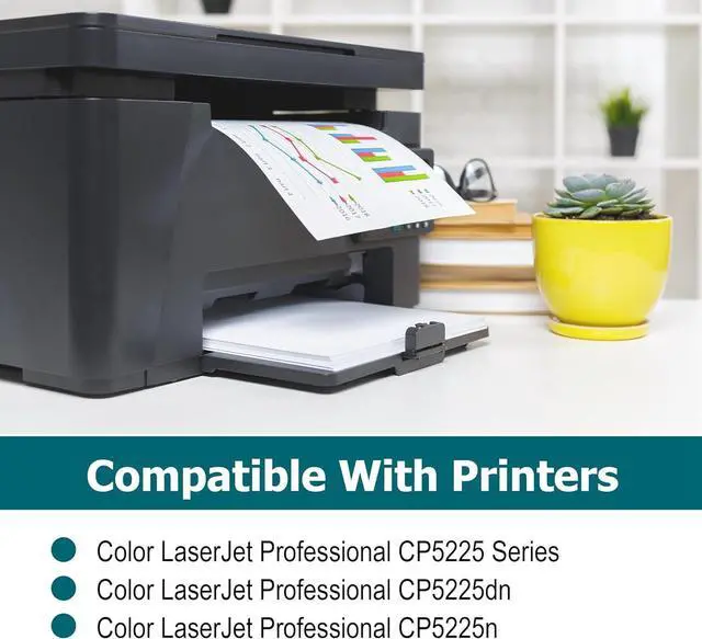Alt view image 2 of 7 - Ennovor 307A Toner Cartridge 4 Pack Replacement for HP 307A Works with HP Color Professional CP5225 CP5225n CP5225dn Printer Toner (Black Cyan Magenta Yellow)