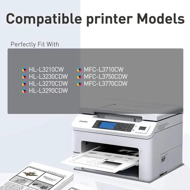 Alt view image 2 of 5 - Ennovor Compatible Toner Cartridge Replacement for Brother TN223 BK/C/M/Y Toner Cartridge for HL-L3230CDW HL-L3270CDW HL-L3290CDW HL-L3210CW MFC-L3750CDW MFC-L3770CDW (Black, Cyan, Yellow, Magenta)
