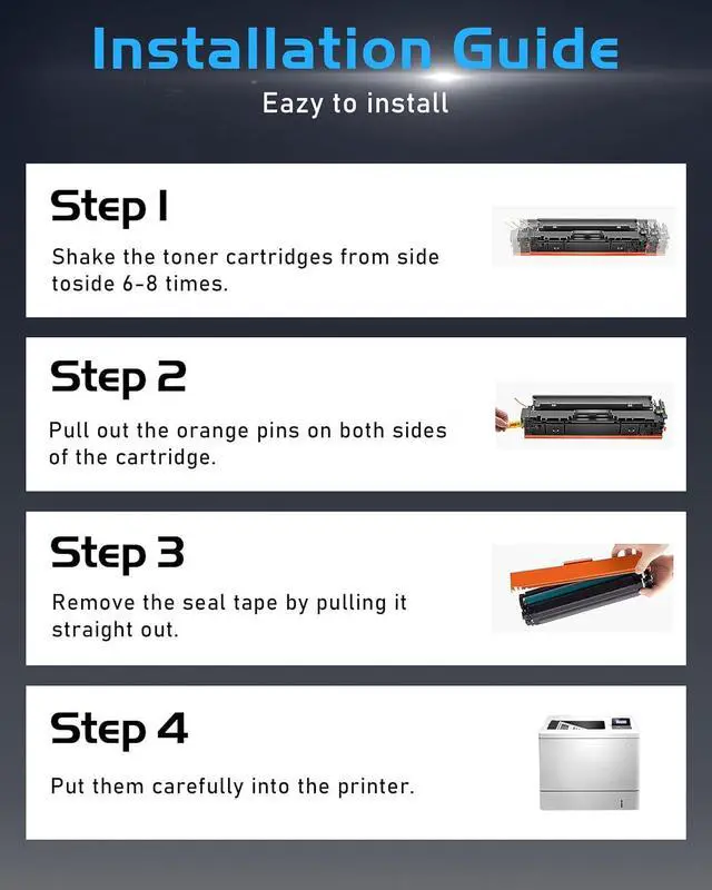 Alt view image 6 of 7 - Ennovor 215A Toner Cartridges (with Chip) Replacement for HP 215A Work with Color Pro MFP M182nw MFP M183fw M182 M183 M155 Printers-W2310A W2311A W2312A W2313A (Black Cyan Yellow Magenta)