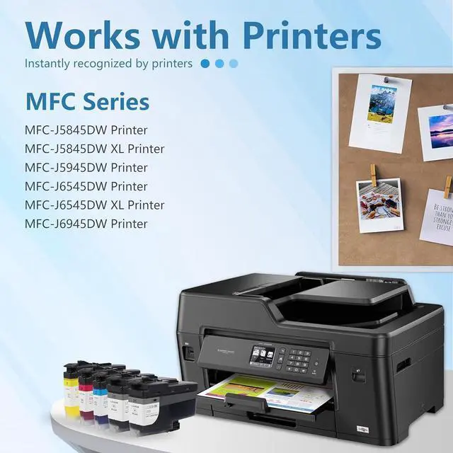 Alt view image 2 of 6 - Ennovor LC3039 BK/C/M/Y Ink Cartridges (5-Pack) Black/Cyan/Magenta/Yellow Compatible for Brother Printers Super High Yield - Replacement for Brother MFC-J5845DW MFC-J6945DW MFC-J6545DW MFC-J5945DW