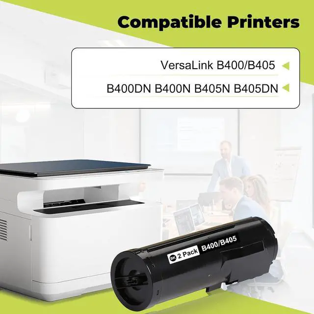 Alt view image 2 of 5 - Ennovor VersaLink B400 B405 Extra High Capacity Toner Cartridge 106R03584 Toner Cartridge Compatible for Xerox VersaLink B405 B400 B400N B400DN B405N B405DN Printer - 24,600 Pages, 2 Pack, Black
