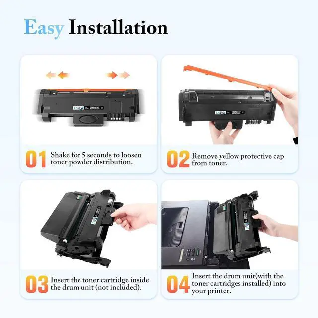 Alt view image 4 of 7 - Ennovor LxTek B210 Compatible Toner Cartridges for Xerox B205 B210 B215 for Xerox B215 B215DNI B205NI B210DNI B205MFP B215MFP 106r04346 106r04347 Toner (Black, 2-Pack)