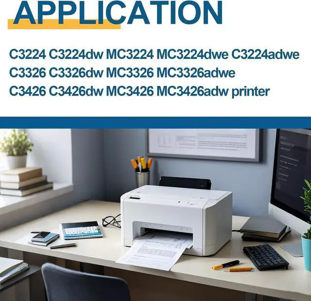 Alt view image 2 of 6 - Ennovor C3210 C3224 Toner Cartridge High Yield Replacement for C3210K0 C3210C0 C3210M0 C3210Y0 Toner Cartridge Compatible for C3224 C3326 C3426 MC3224 MC3326 MC3426 Printer (4-Pack)