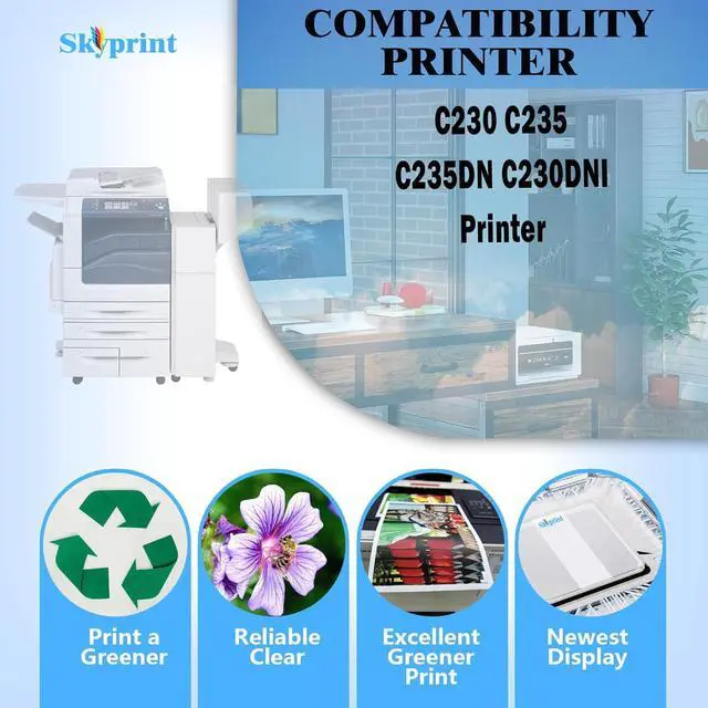 Alt view image 2 of 6 - Ennovor C230 C235 Toner Cartridge (with Chip) 006R04391 006R04392 006R04393 006R04394 Replacement for Xerox C230 C235 Toner for Xerox C235DN C230DNI Printer High Capacity Black:5,500;CMY:4,500 Pages
