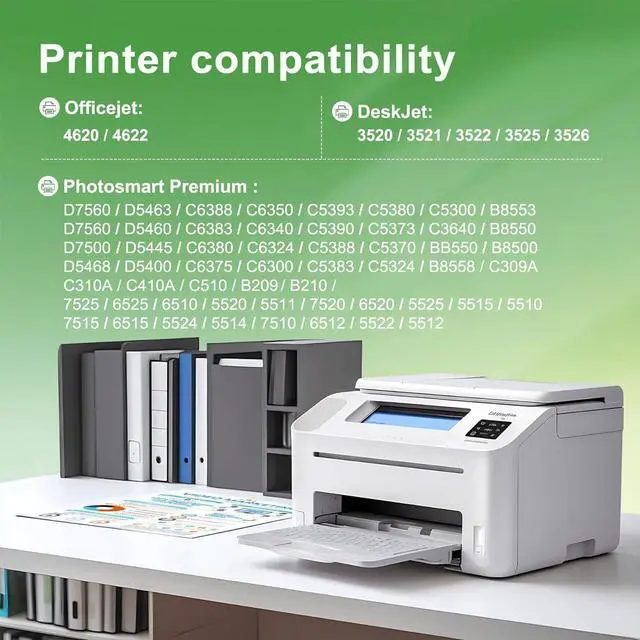 Alt view image 2 of 7 - Ennovor Compatible 564XL Ink Cartridge Replacement for HP 564 XL 564XL High Yield 5 Combo Pack (BK/PBK/C/M/Y) for DeskJet 3520 3522 Photosmart 7520 6520 5520 7525 5514 7510 OfficeJet 4620 Printers