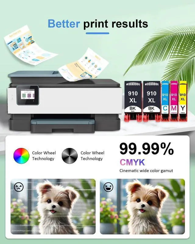 Alt view image 4 of 6 - Ennovor 910XL Ink Cartridges Combo Pack (5-Pack, 2Black/1Cyan/1Magenta/1Yellow) Replacement for HP 910XL 910 Ink Cartridges Combo Pack OfficeJet Pro 8025e 8015e 8022e 8028e 8025 8035 Printer