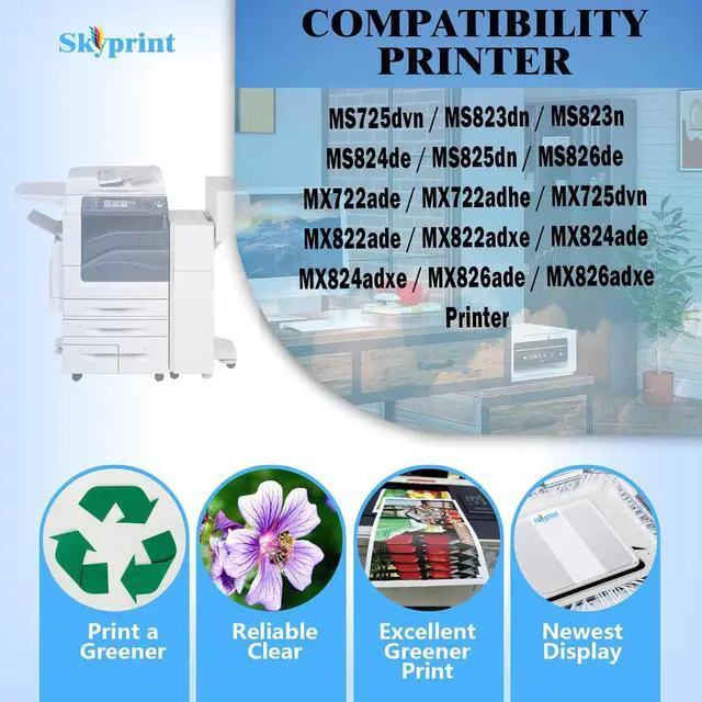 Alt view image 2 of 5 - Ennovor 58D1H00 Black High Yield Toner Cartridge (15,000 Pages) Compatible Lexmark 58D1H00 58D0HA0 58D0H0G 58D1H0E Toner Use for MS725 MS821 MS822 MS823 MS824 MS825 MS826 MX721 MX722 MX725 MX822 MX824