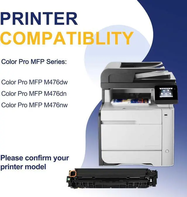 Alt view image 2 of 6 - Ennovor 312A Toner Cartridges 4 Pack High Yield Replacement for HP 312A Toner CF380A CF381A CF382A CF383A for Color Pro MFP M476dw M476dn M476nw Printer Ink with Chip | Black Cyan Magenta Yellow