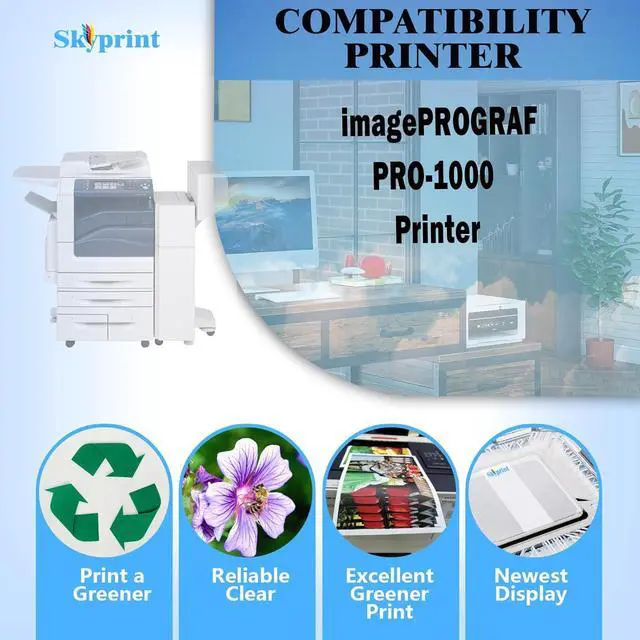 PRO1000 PFI1000 Ink Cartridge Compatible with Canon PFI-1000 Ink Tank ...