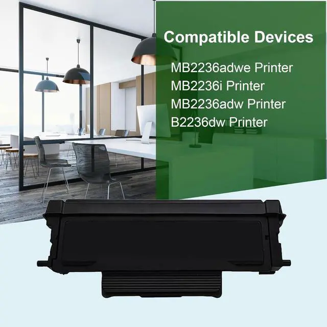 Alt view image 2 of 6 - Ennovor B221000 Black Toner Cartridge B/MB2236 Replacement for Lexmark B221000 Toner Cartridge for B2236, MB2236 Series Printer [1,500 Pages]