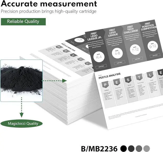 Alt view image 4 of 6 - Ennovor B221000 Black Toner Cartridge B/MB2236 Replacement for Lexmark B221000 Toner Cartridge for B2236, MB2236 Series Printer [1,500 Pages]