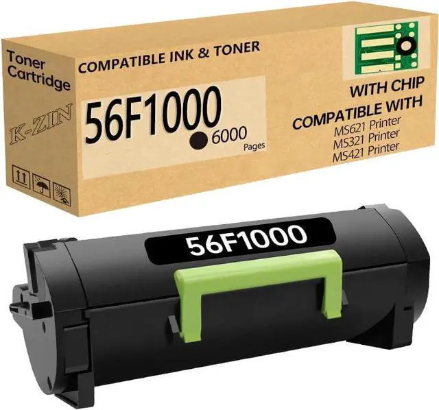 Main image of Ennovor 56F1000 Black Toner Cartridge(with Chip) Compatible with Lexmark 56F1000 56F000G Toner for MS621 MS321 MS421 MS521 MS622 MX321 MX421 MX521 MX522 MX622 Laser Printer(6000 Pages,Black,1-Pack)