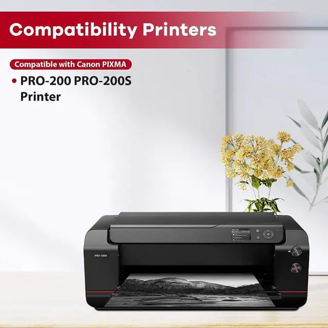 Alt view image 2 of 7 - CLI-65 8-Color Ink Value Pack Replacement for Canon CLI65 CLI 65 Ink Cartridge for CLI-65 Ink Cartridges for PIXMA PRO-200 PRO-200S Printer (8-Pack, BK, C, M, Y, PM, PC, GY, LGY)