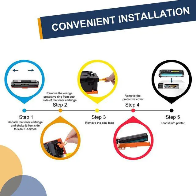 Alt view image 5 of 7 - Ennovor 215A Toner Cartridges Black(with Chip) Compatible with 215A Toner Cartridges W2310A for Color Pro MFP M182nw M183fw M182 M183 M155 Printers (2 Pack, Black)