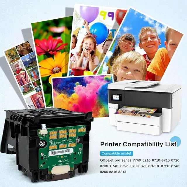 Alt view image 3 of 7 - Ennovor Upgraded 952/953/954/955 Printhead Compatible with hp OfficeJet Pro 7740 7730 7720 8210 8710 8730 8740 8216 8720 872, 952 Printhead Replacement, Print Head Part Accessories