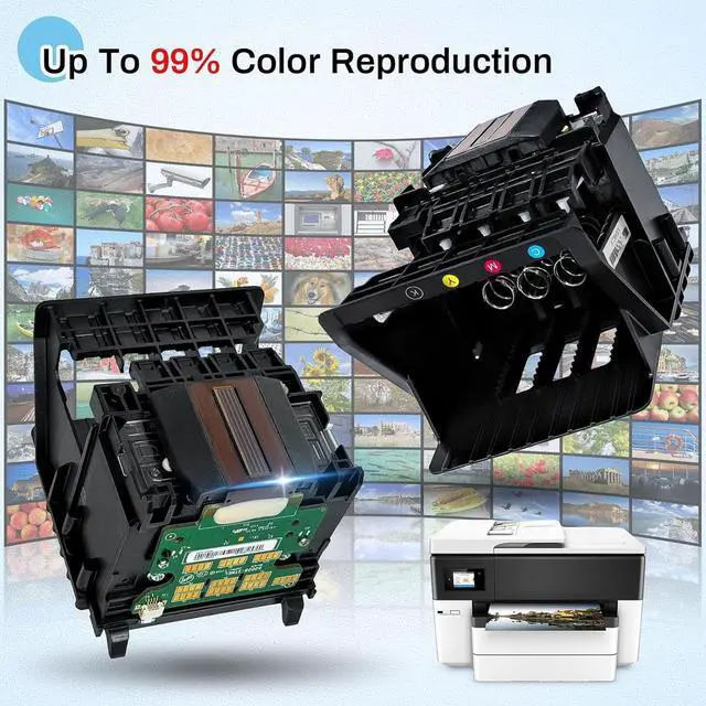 Alt view image 4 of 7 - Ennovor Upgraded 952/953/954/955 Printhead Compatible with hp OfficeJet Pro 7740 7730 7720 8210 8710 8730 8740 8216 8720 872, 952 Printhead Replacement, Print Head Part Accessories