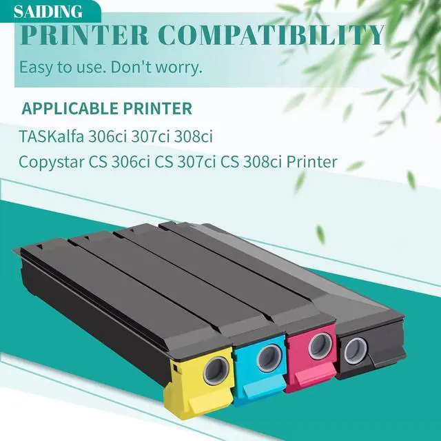 Alt view image 2 of 6 - Ennovor SAIDING High Yield TK5197 TK-5197 Toner Cartrigde Replacement for Kyocera TASKalfa 306ci 307ci 308ci Copystar CS 306ci CS 307ci CS 308ci Printer(4-Pack,Black Cyan Yellow Magenta)