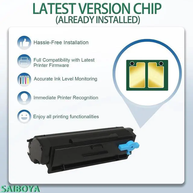Alt view image 4 of 6 - Ennovor 55B1000 Black Toner Cartridge (with Chip) for Lexmark 55B1000 High Yield Toner Compatible MS331dn MS431dn MS431dw MX331adn MX431adn MX431adw MX432adwe Printer (1 Pack)