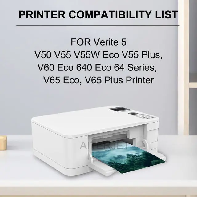 Alt view image 2 of 7 - Ennovor High Capacity 3XL Verite 5 Replacement Ink Cartridge Remanufactured for Verite 5 V50 V55 V55W Eco V55 Plus, V60 Eco 640 Eco 64 Series, V65 Eco, V65 Plus (1 Black/1 Tri-Color, Set)