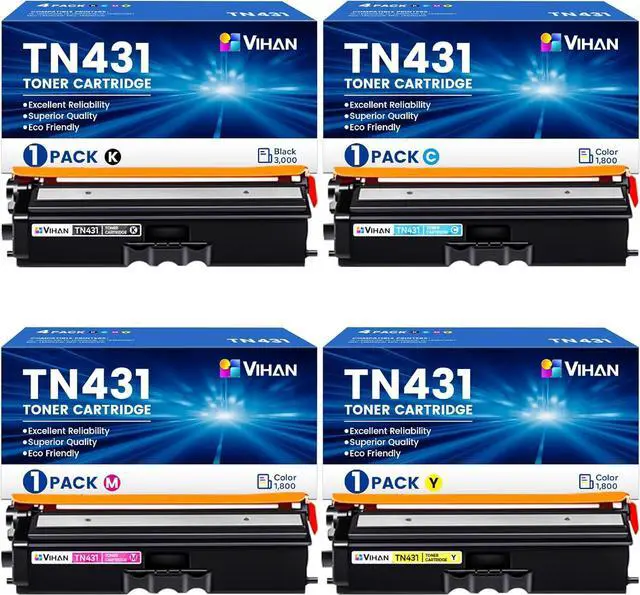 Main image of Ennovor TN431 TN-431 Toner Cartridge 4 Pack Replacement for Brother TN-431BK TN-431C TN-431M TN-431Y HL-L8260CDW HL-L8360CDW MFC-L8610CDW MFC-L8900CDW HL-L8360CDWT
