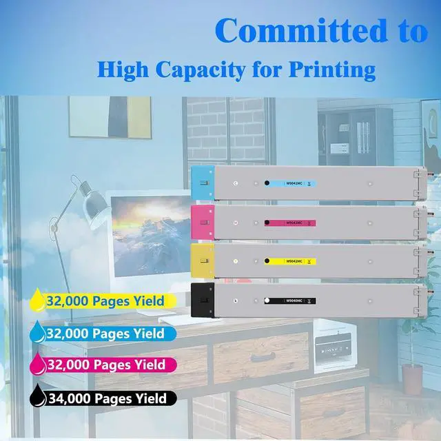 Alt view image 5 of 7 - SkyPrint W9040MC W9190MC Toner Cartridges W9040MC W9041MC W9042MC W9043MC