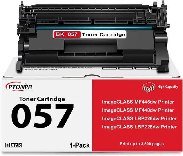 Main image of Ennovor 057 High-Yield Black Toner Cartridge 1-Pack Replacement for Canon 057 Toner Cartridge for imageCLASS MF445dw MF448dw MF449dw LBP228dw LBP227dw LBP226dw Printer