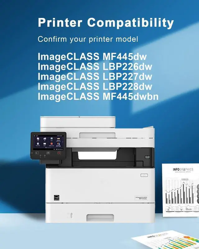 Alt view image 2 of 7 - Ennovor 057 High-Yield Black Toner Cartridge 1-Pack Replacement for Canon 057 Toner Cartridge for imageCLASS MF445dw MF448dw MF449dw LBP228dw LBP227dw LBP226dw Printer