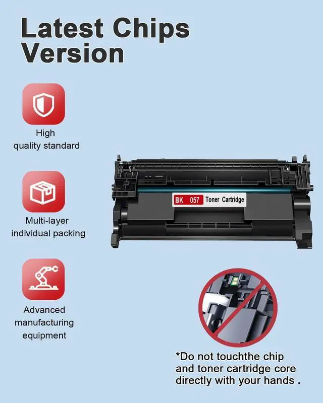 Alt view image 4 of 7 - Ennovor 057 High-Yield Black Toner Cartridge 1-Pack Replacement for Canon 057 Toner Cartridge for imageCLASS MF445dw MF448dw MF449dw LBP228dw LBP227dw LBP226dw Printer