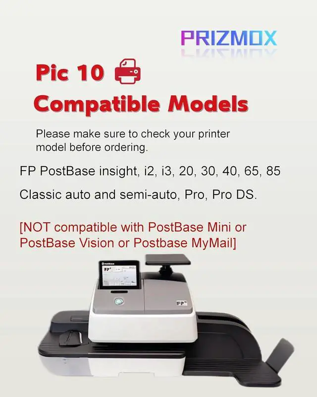 Alt view image 3 of 6 - Ennovor PIC10 Ink Cartridge Compatible for FP PIC 10 PostBase 20 Ink #58.0052.3038.00 for Insight i2,i3,20,30,40,65,85 Postage Machines (2-Pack)