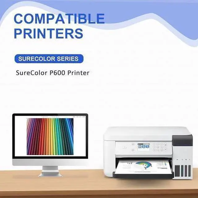 Alt view image 4 of 5 - Ennovor High Yield 760 T760 Ink Cartridge T7601 T7602 T7603 T7604 T7605 T7606 T7607 T7608 T7609 Ultrachrome HD Ink Set Replacement for SureColor P600 Inkjet Printer,9 Pack