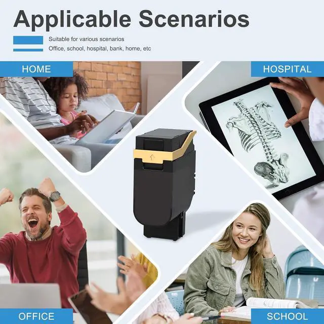 Alt view image 6 of 6 - C410/C415 Cyan High Capacity Toner Cartridge - 1 Pack C410/C415 Ink Cartridge 006R04686 Toner Replacement for Xerox C410 C410DN VersaLink C415 C415DN Printer