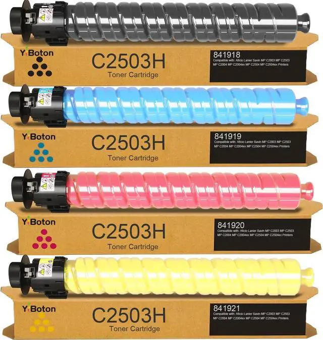 Main image of Ennovor MP C2003 MP C2503H High Capacity Toner Cartridge Compatible for Ricoh Lanier Lanier Savin MP C2003 MP C2503 MP C2004 MP C2004ex MP C2504 MP C2504ex Printer (4 Packs)