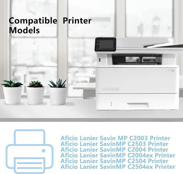 Alt view image 3 of 6 - Ennovor MP C2003 MP C2503H High Capacity Toner Cartridge Compatible for Ricoh Lanier Lanier Savin MP C2003 MP C2503 MP C2004 MP C2004ex MP C2504 MP C2504ex Printer (4 Packs)