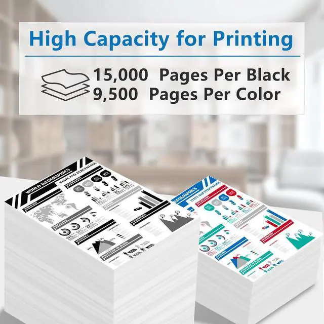 Alt view image 2 of 6 - Ennovor MP C2003 MP C2503H High Capacity Toner Cartridge Compatible for Ricoh Lanier Lanier Savin MP C2003 MP C2503 MP C2004 MP C2004ex MP C2504 MP C2504ex Printer (4 Packs)