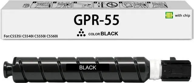 Main image of Ennovor GPR55 Black Toner Cartridge Compatible with Canon GPR-55 Toner ImageRunner Advance C5535 C5535i C5540 C5540i C5550 C5550i C5560 C5560i Printers(1Pack,0481C003,with Chip)