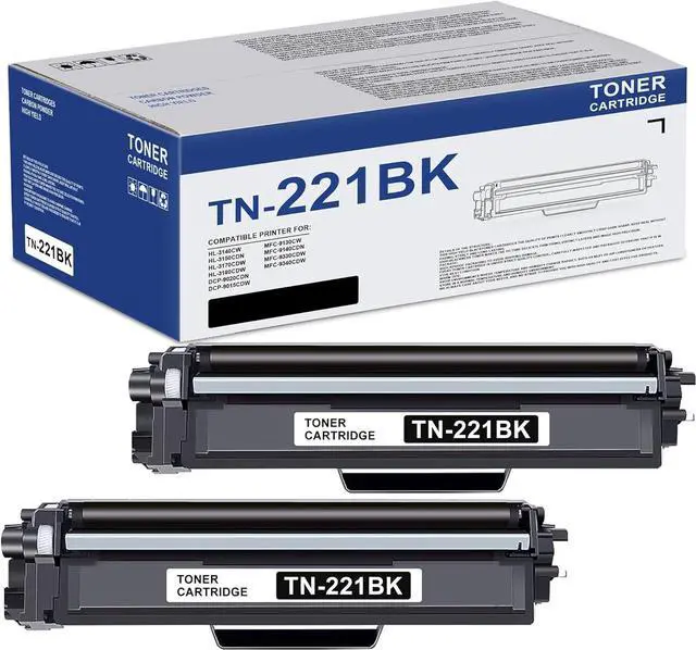 Main image of Ennovor TN221BK TN221 Toner Cartridge TN-221 Black Replacement for Brother TN221 Toner Cartridges TN-221BK TN 221 Work for MFC-9330CDW MFC-9340CDW MFC-9130CW HL-3140CW HL-3170CDW Printer TN221 2PK