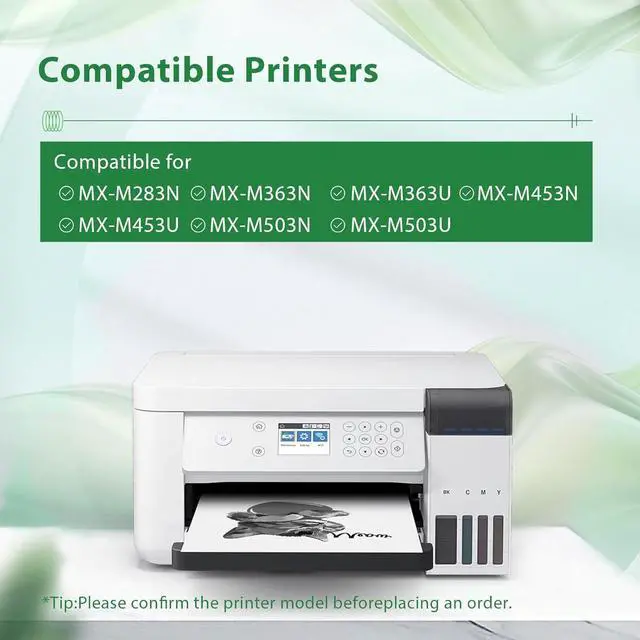 Alt view image 2 of 5 - Ennovor MX-500NT Toner Cartridge Compatible for Sharp MX-500NT for MX-M283N MX-M363N MX-M363U MX-M453N MX-M453U MX-M503N MX-M503U Printer(2 Pack,40,500 Pages)