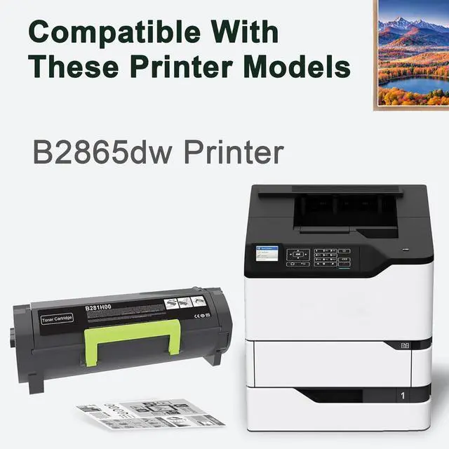Alt view image 3 of 6 - Ennovor B2865 B281H00 High Yield Toner Cartridge(1Pack, Black) Compatible Replacement for Lexmark B281H00 Toner Cartridge Work for B2865 Printer