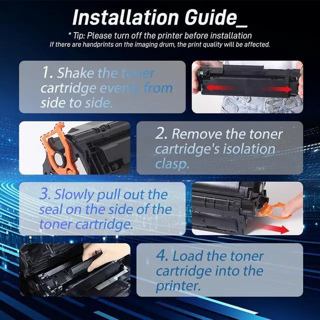 Alt view image 6 of 6 - Ennovor 30A Black Toner Cartridge Replacement for HP 30A Toner for Laser Pro MFP M227fdw M203dw M227fdn M203dn M227sdn M203d M227 M203 Series Printer (2 Pack, CF230A)