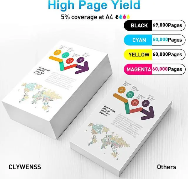 Alt view image 3 of 6 - Ennovor Compatible GPR-55 Toner Cartridge Replacement for Canon GPR-55 GPR55 for Canon ImageRunner Advance C5535i C5540i C5550i C5560i Printer (Black Cyan Magenta Yellow, 4-Pack)