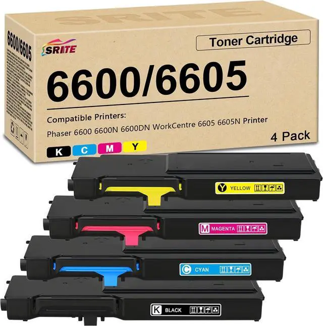 Main image of Ennovor Phaser 6600 WorkCentre 6605 Toner Cartridge High Yield 106R02225 106R02226 106R02227 106R02228 for Xerox Phaser 6600 6600N 6600DN WorkCentre 6605 6605N 6605DN Printer (4-Pack)